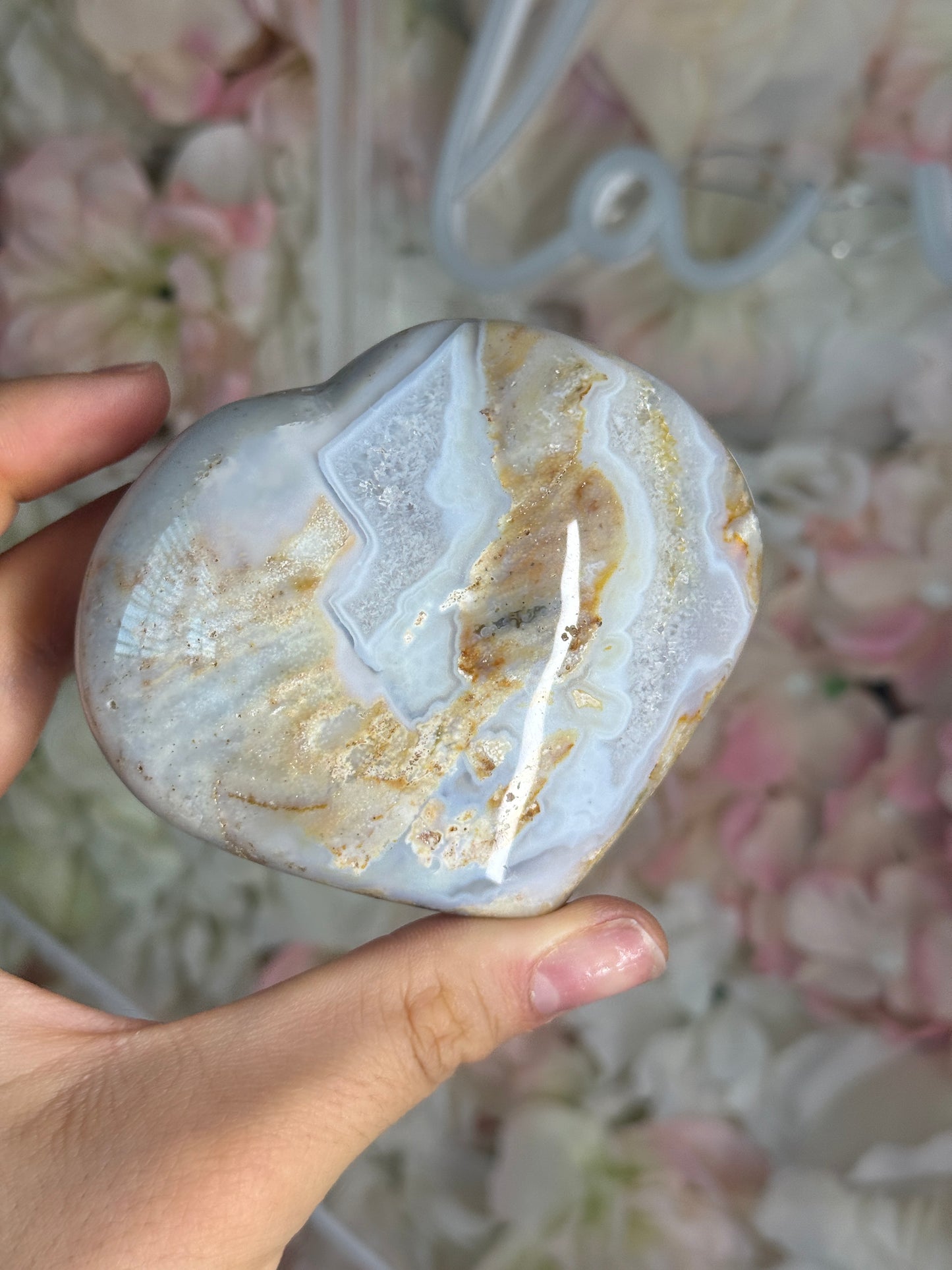 Flower Agate Heart