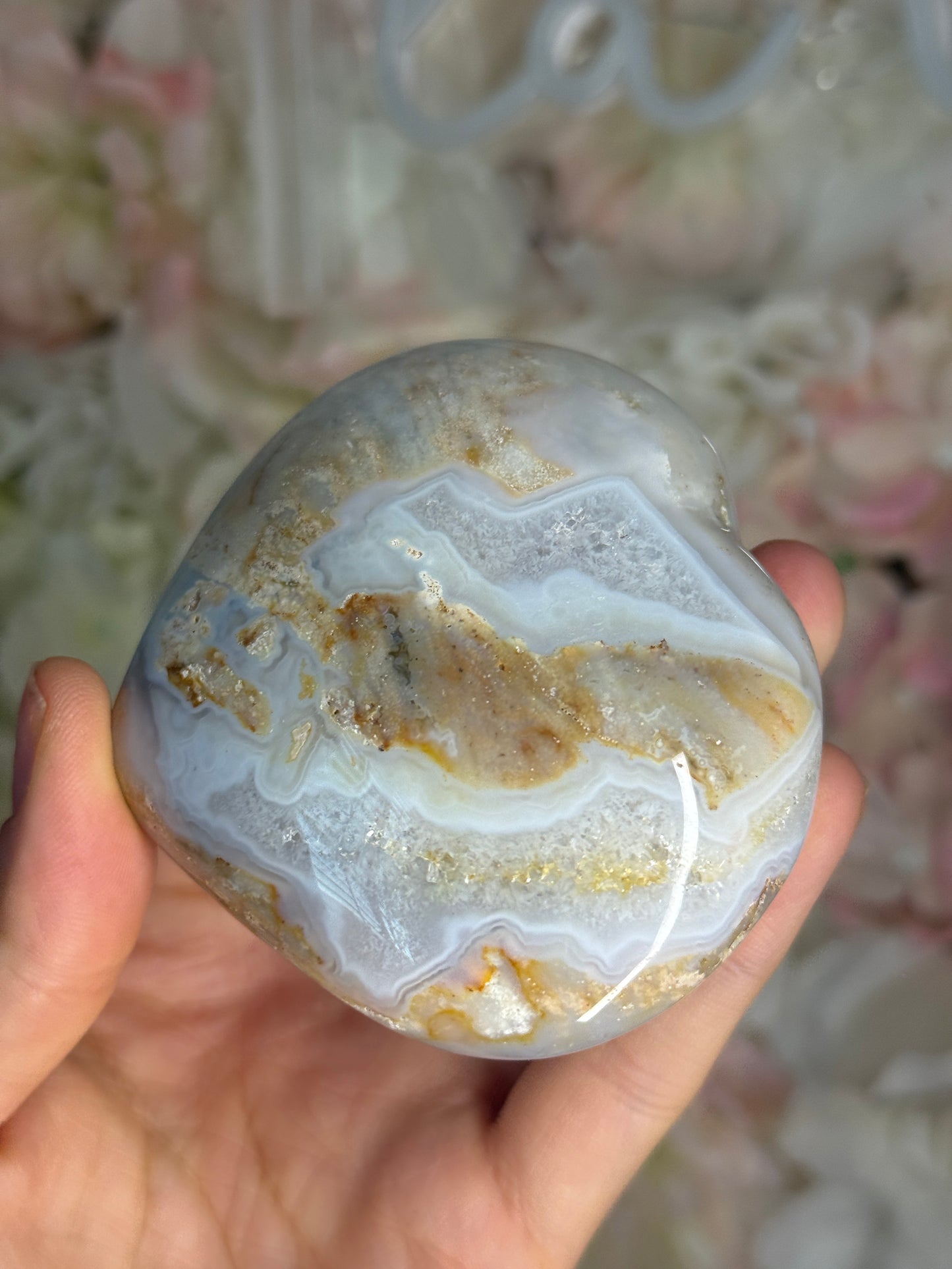 Flower Agate Heart