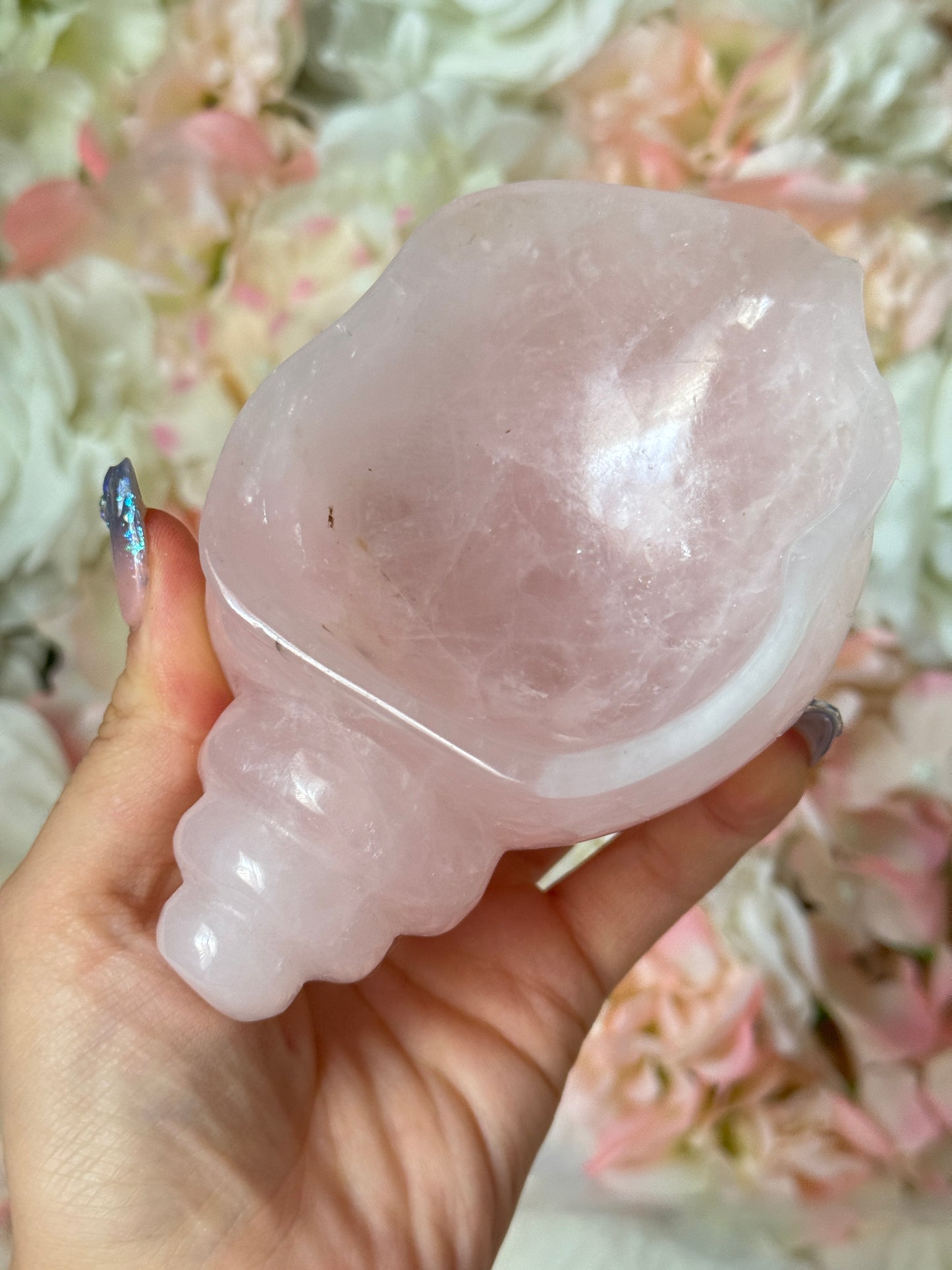Rose Quartz Shell Bowl