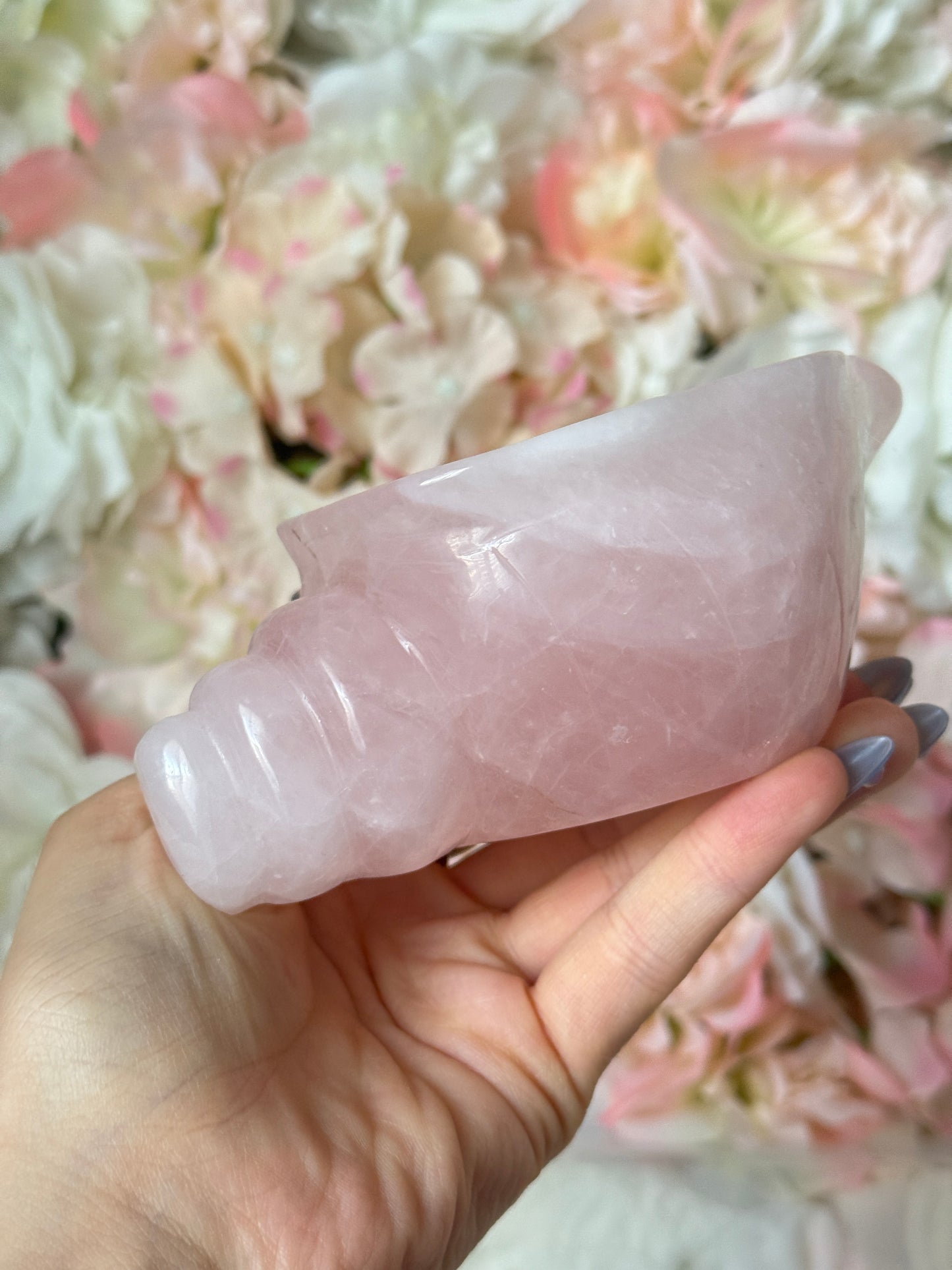 Rose Quartz Shell Bowl