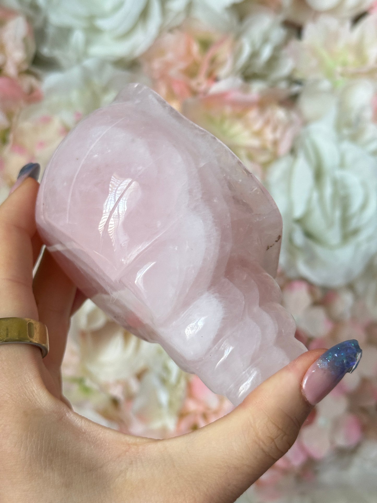 Rose Quartz Shell Bowl