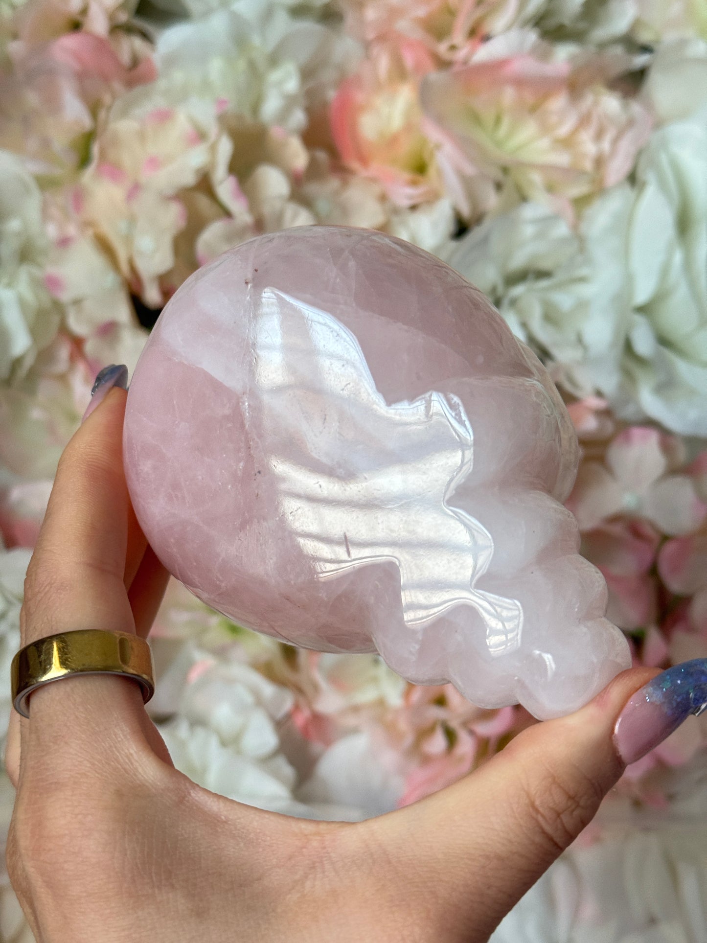 Rose Quartz Shell Bowl