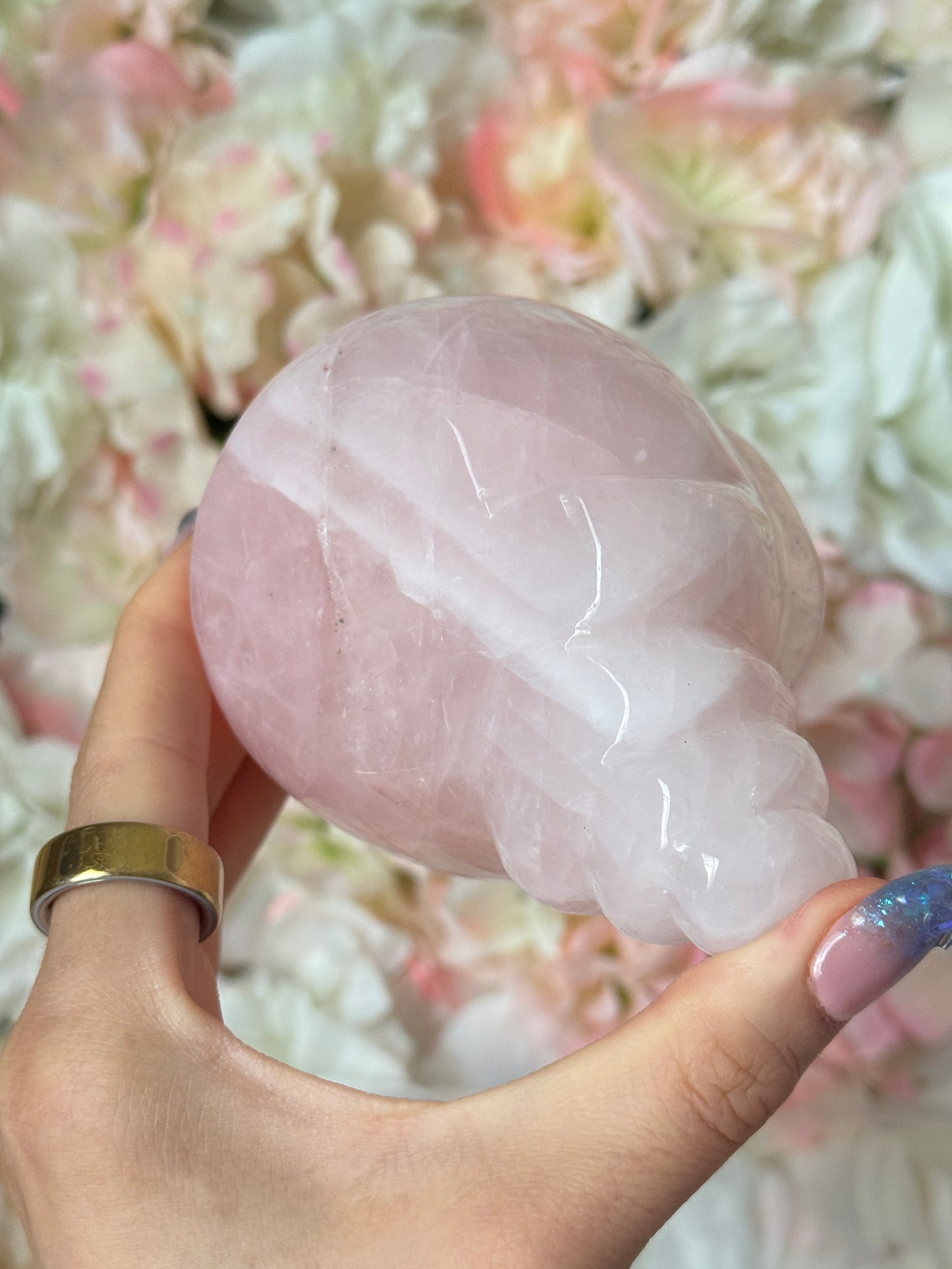 Rose Quartz Shell Bowl