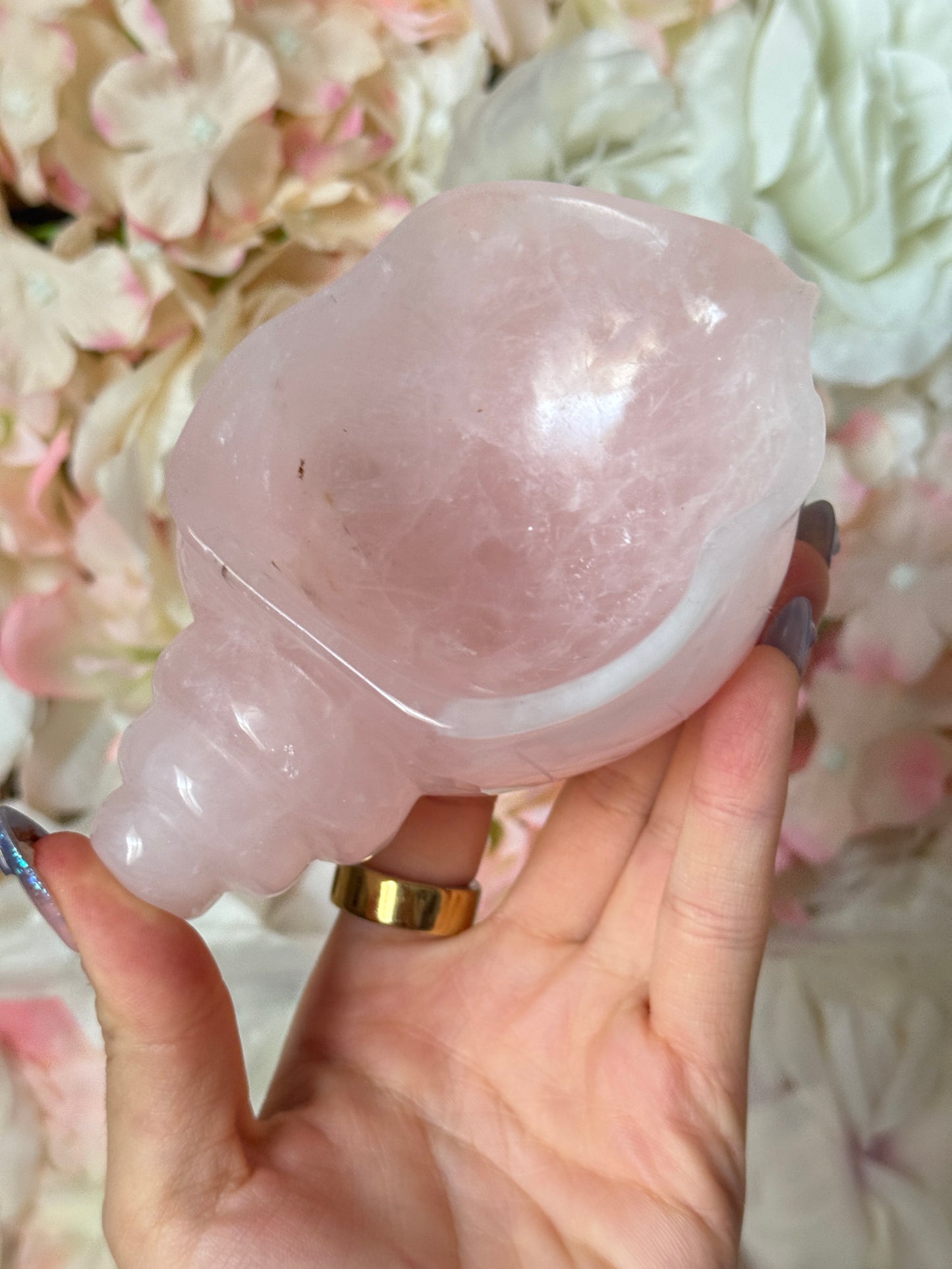 Rose Quartz Shell Bowl