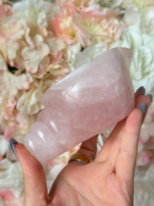 Rose Quartz Shell Bowl