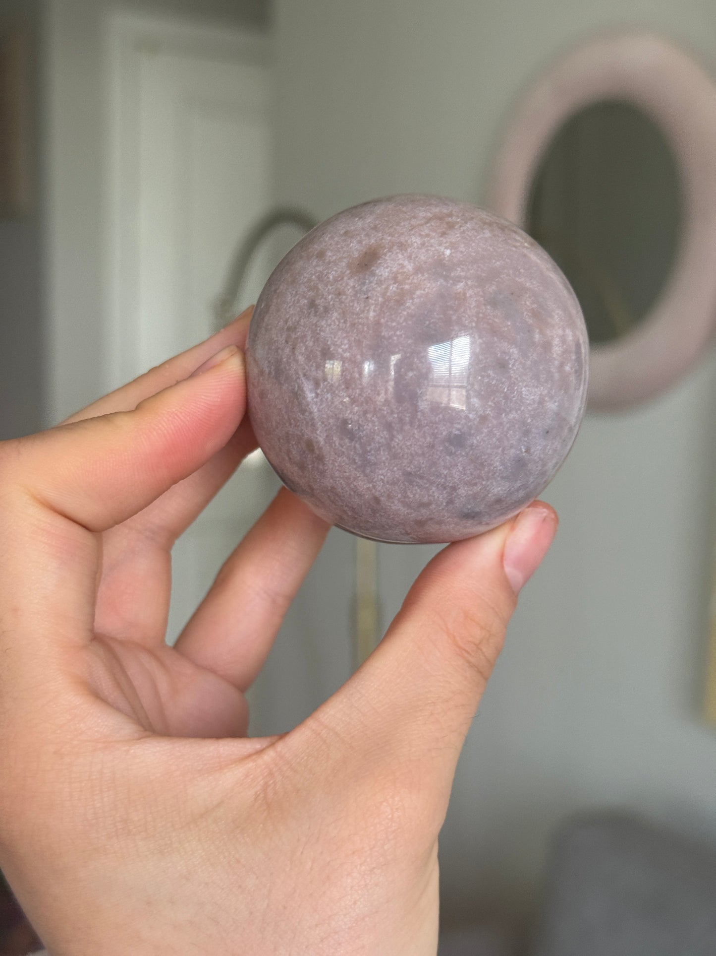 Pink and Purple Sea Jasper Sphere