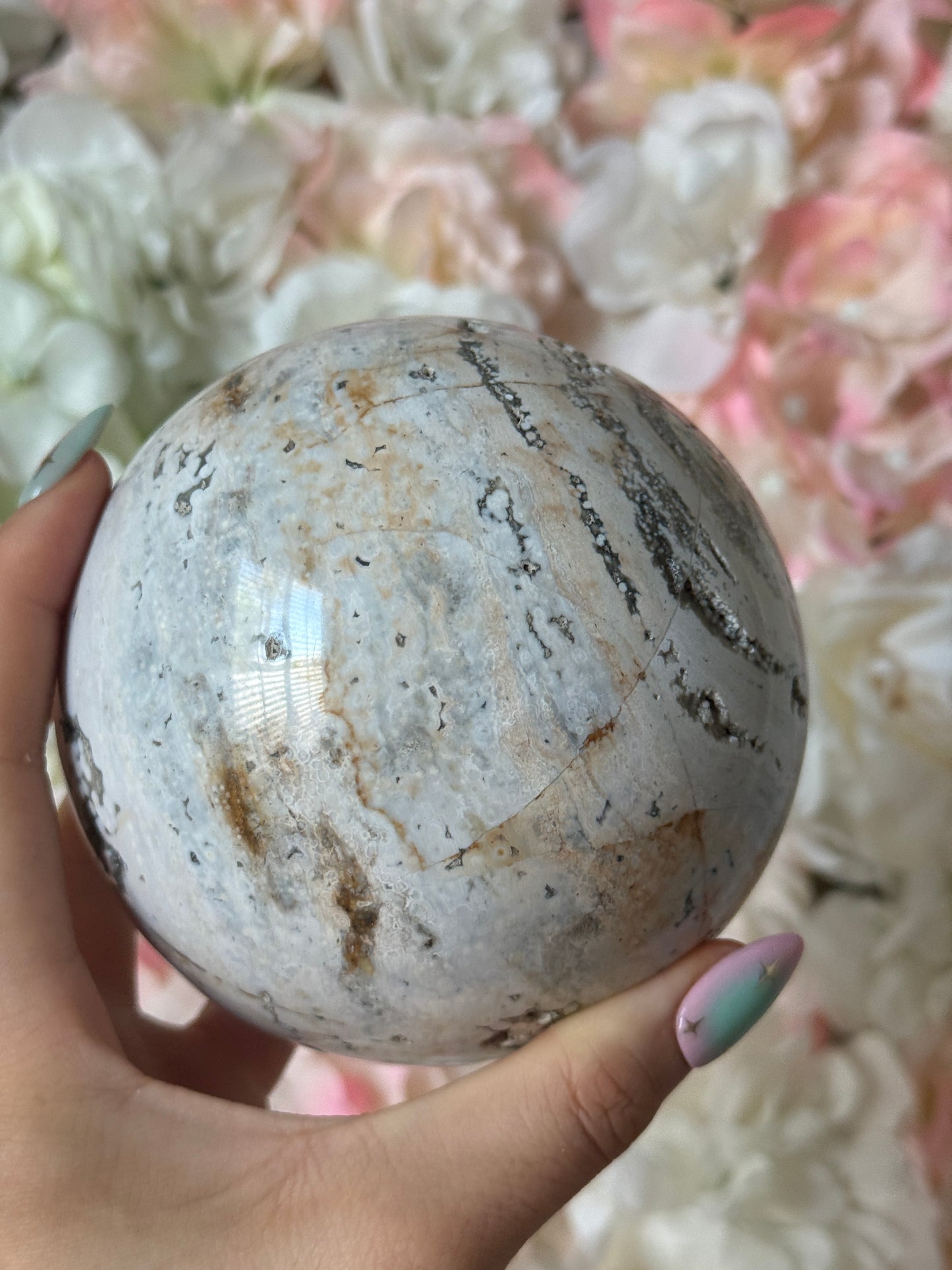 Large Ocean Jasper Sphere