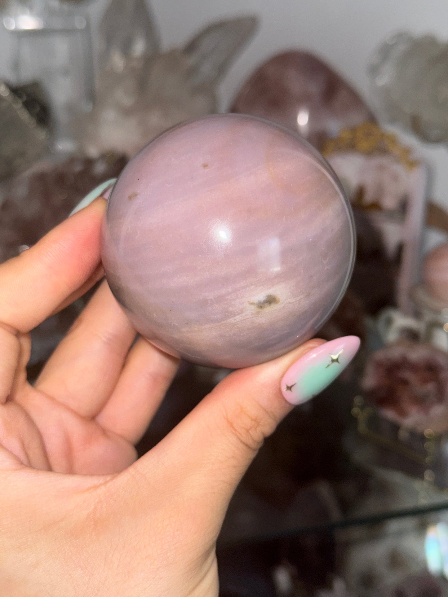 Pink and Purple Sea Jasper Sphere