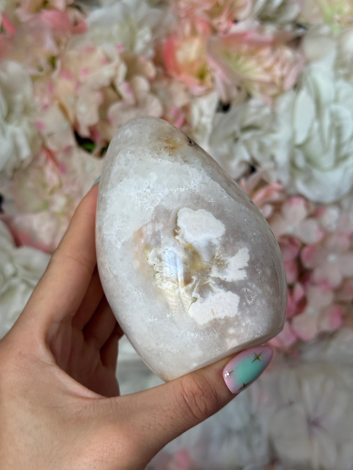 Pink Plume flower agate Freeform