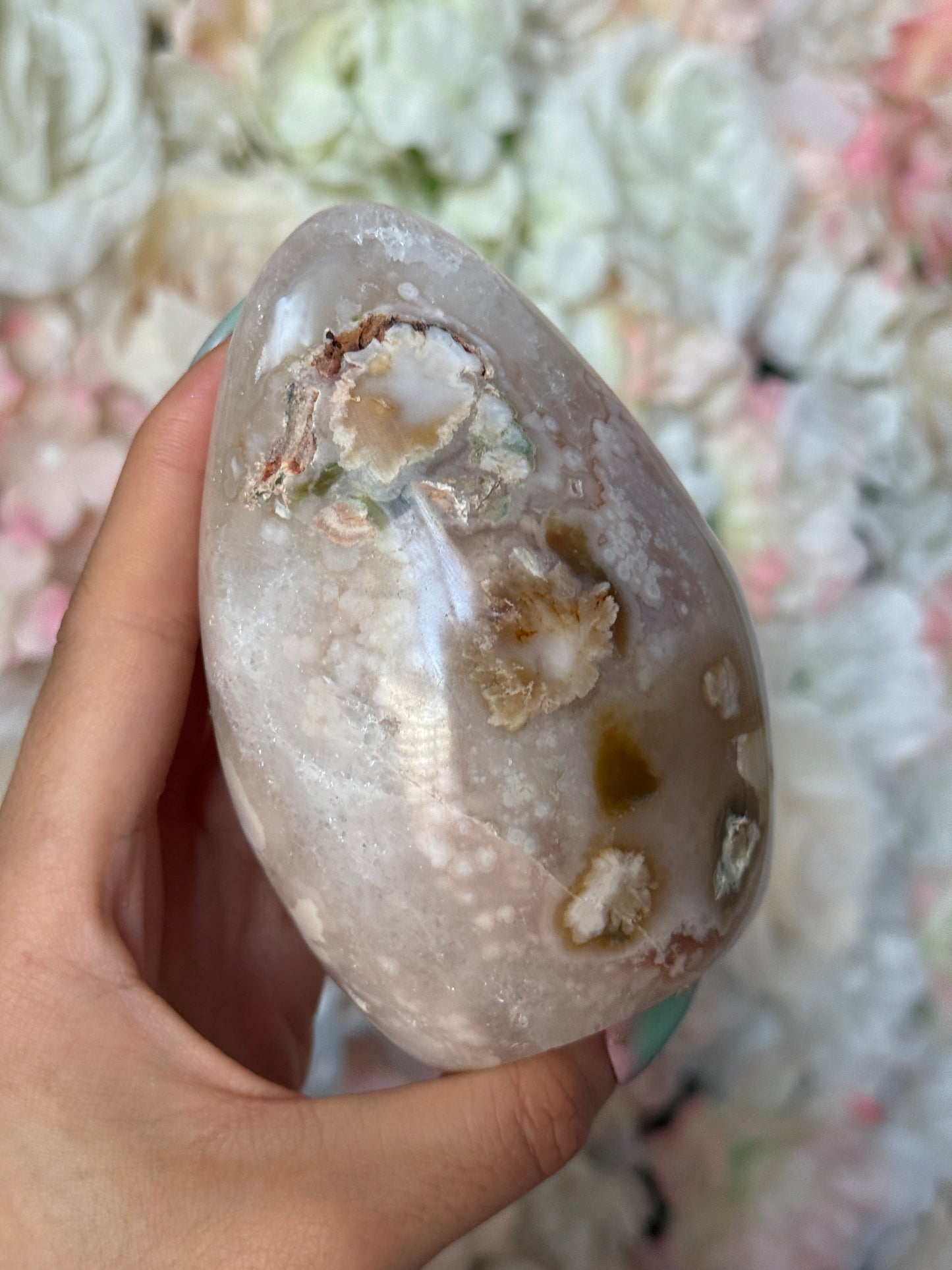 Pink Plume flower agate Freeform