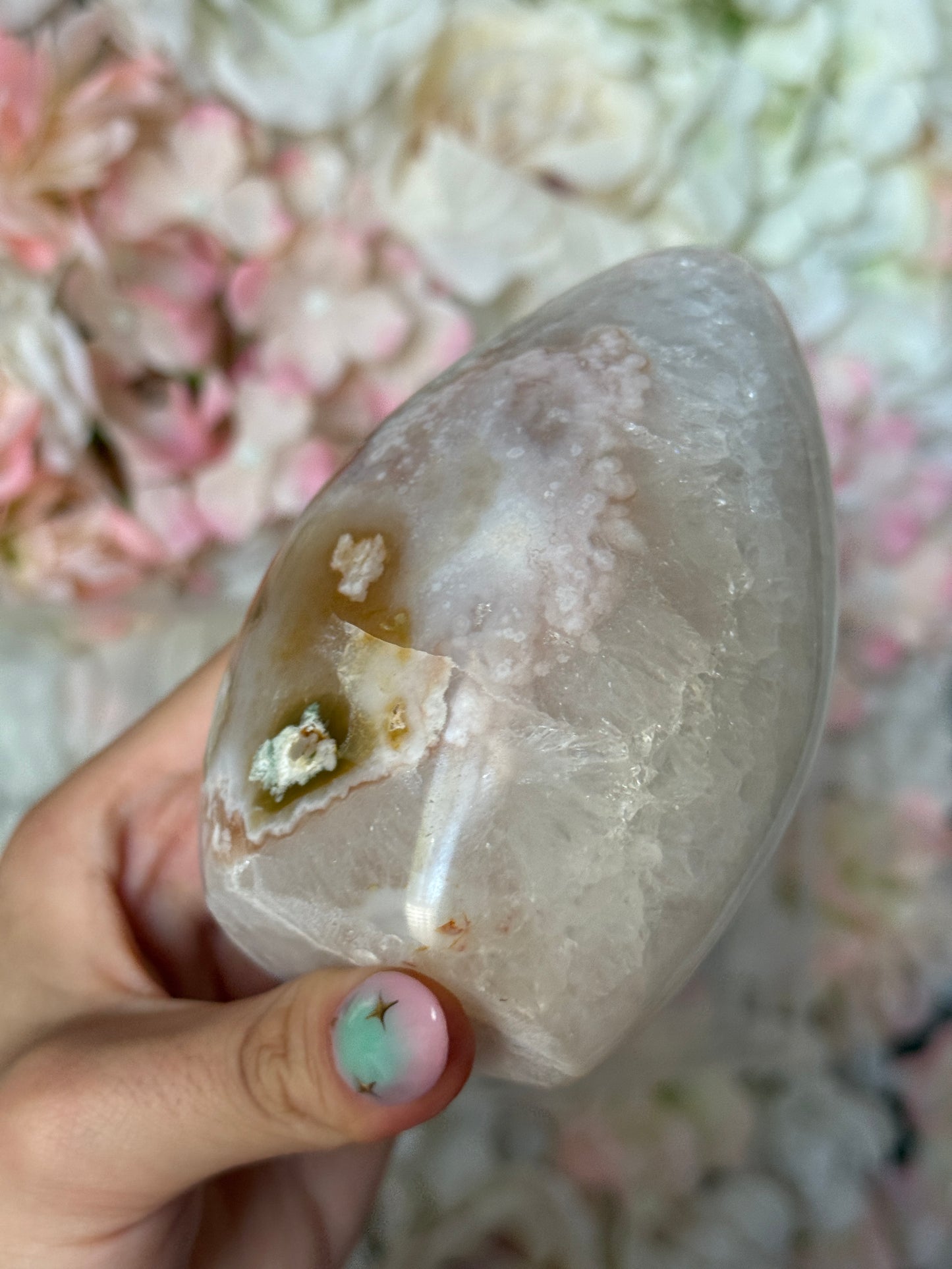 Pink Plume flower agate Freeform