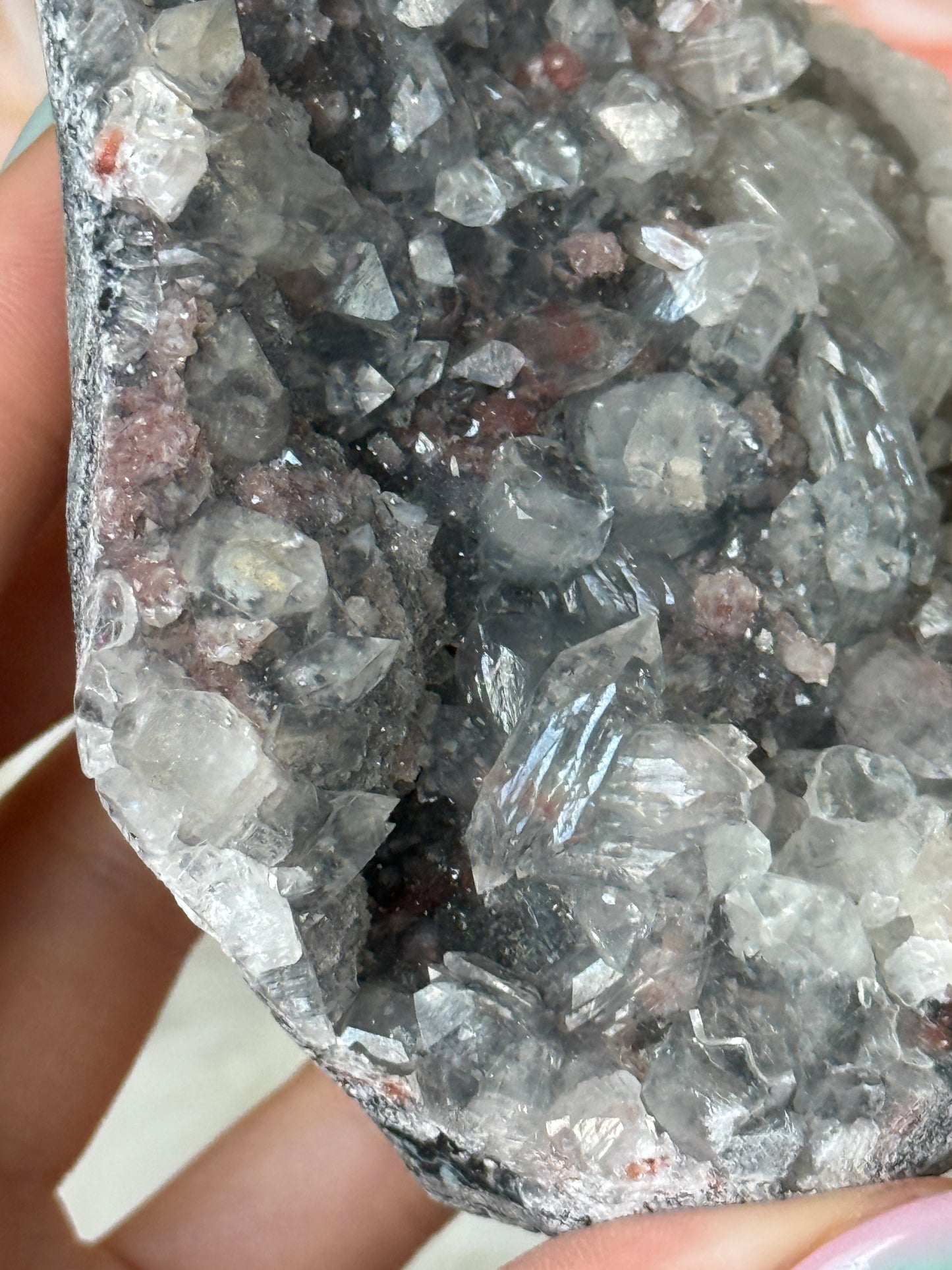 Dazzling Grey  Chalcedony Apothyllite Speciman ✨😍