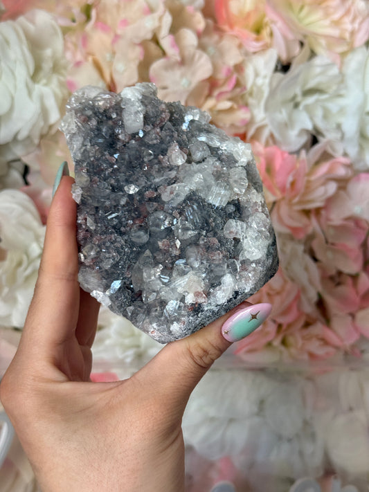 Dazzling Grey  Chalcedony Apothyllite Speciman ✨😍