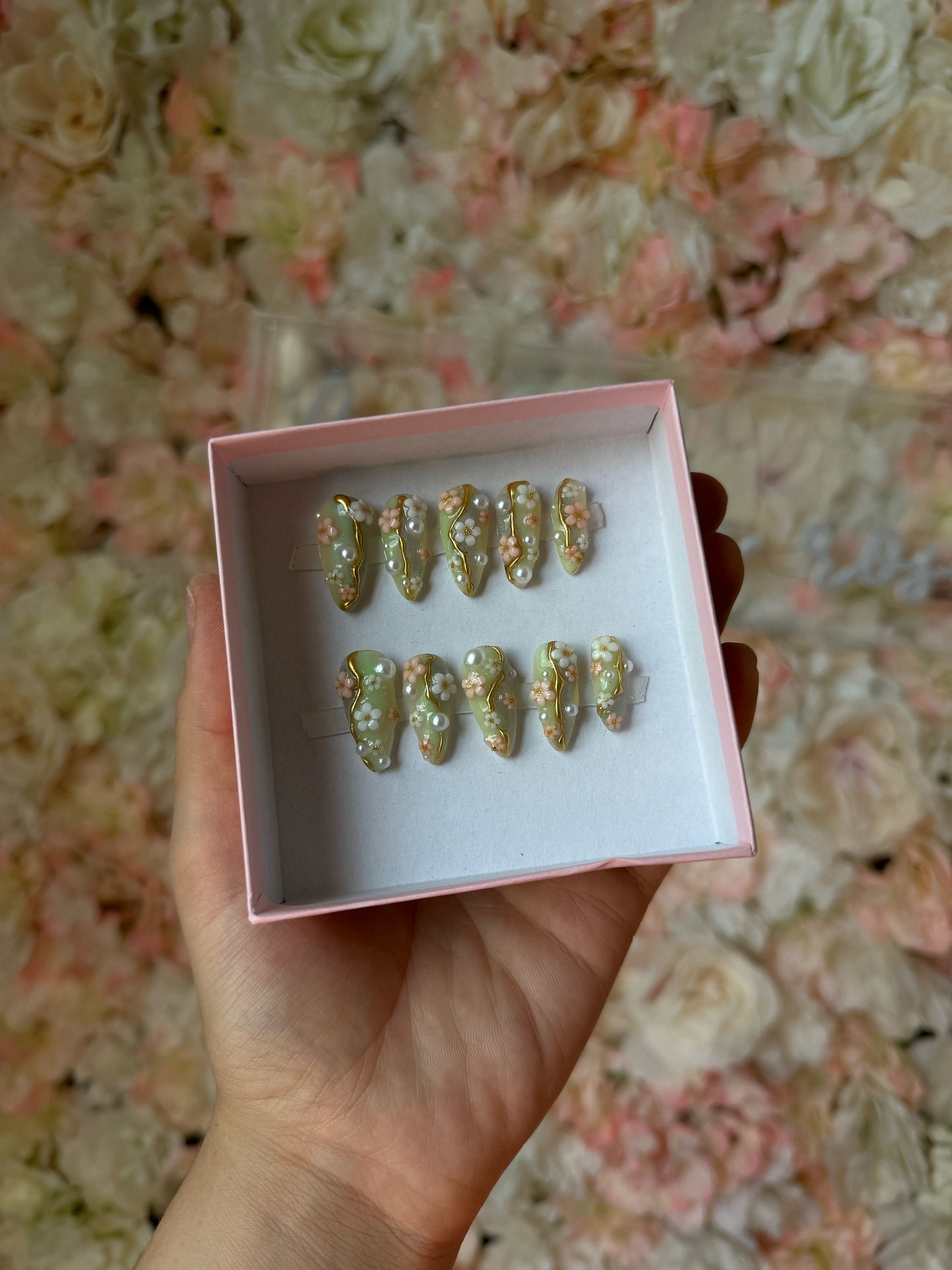 Fairy Garden Cottagecore Inspired Reusable Press on Nails